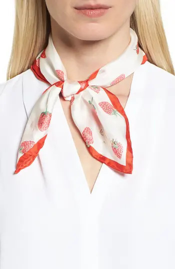 Women's Kate Spade New York Tossed Berry Silk Bandana | Nordstrom