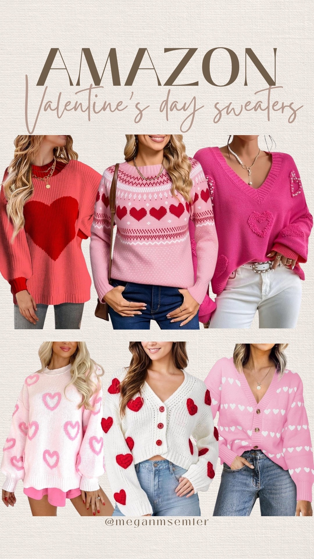 Amazon Valentine’s Day sweaters 

#LTKgrwm #LTKSeasonal #LTKootd