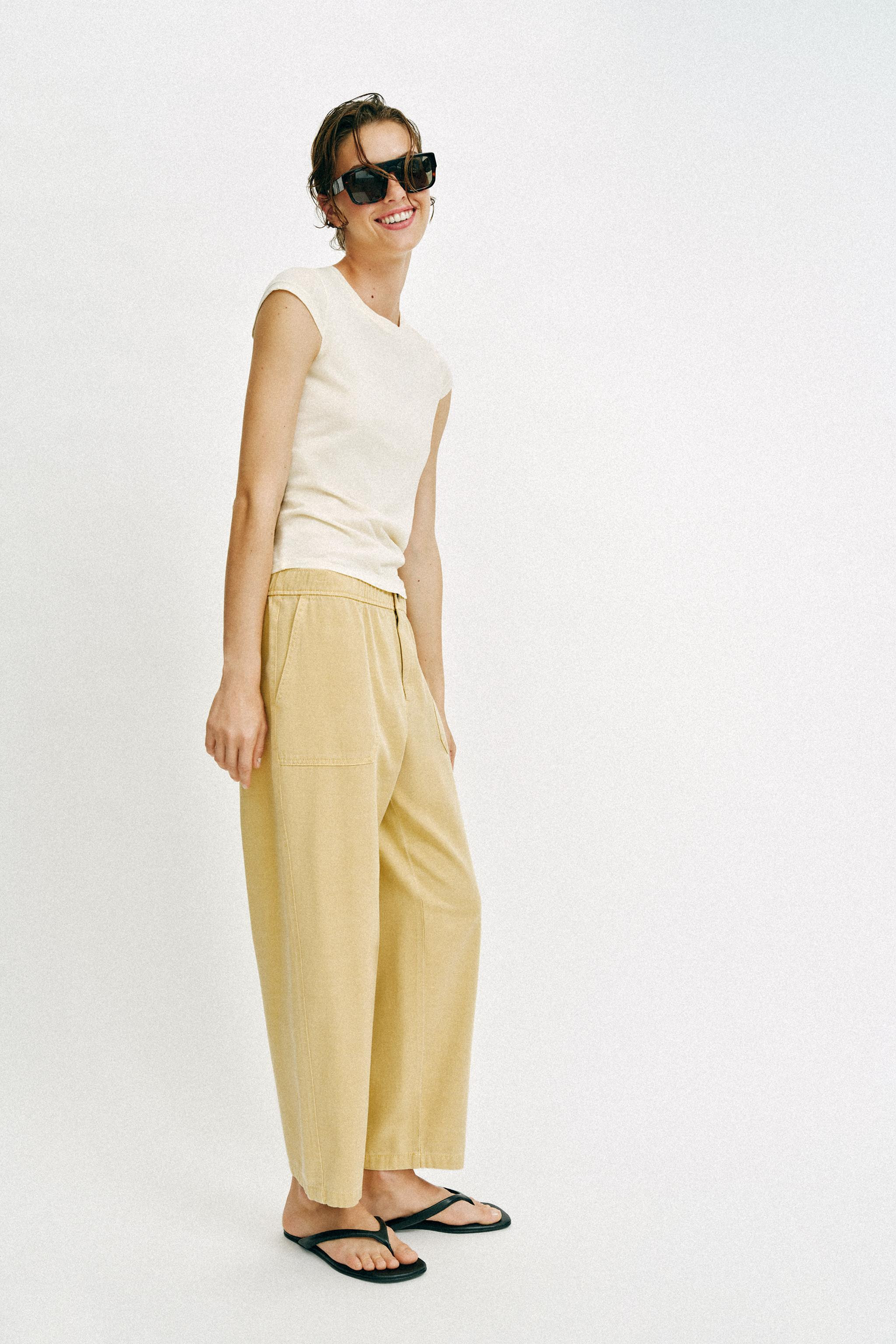 ELASTIC WAIST PANTS | Zara US