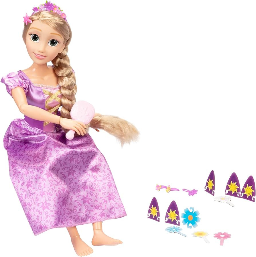 Disney Princess Rapunzel Doll Playdate 32” Tall & Poseable, My Size Articulated Doll in Purple ... | Amazon (US)
