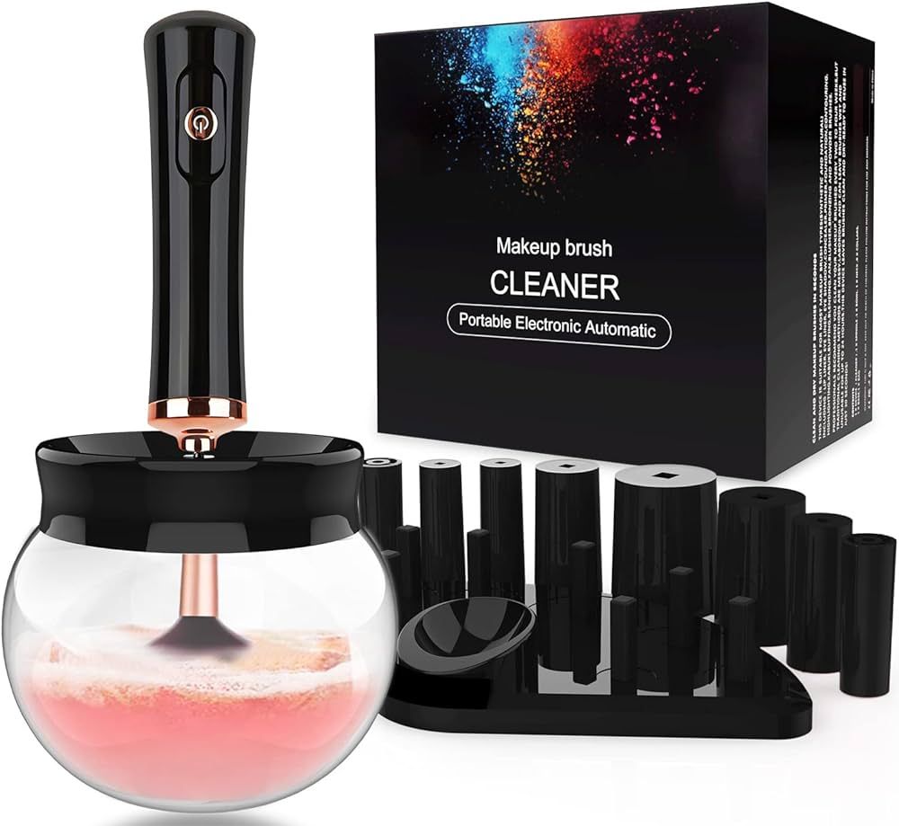 Premium Makeup Brush Cleaner Dryer Super-Fast Electric Brush Cleaner Machine Automatic Brush Clea... | Amazon (US)