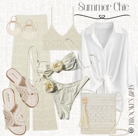 I love these neutrals for summer. This flower swimsuit is so cute. The bag is the perfect size!  #sandals #swimsuit #neutraloutfit



#LTKswim #LTKtravel #LTKU