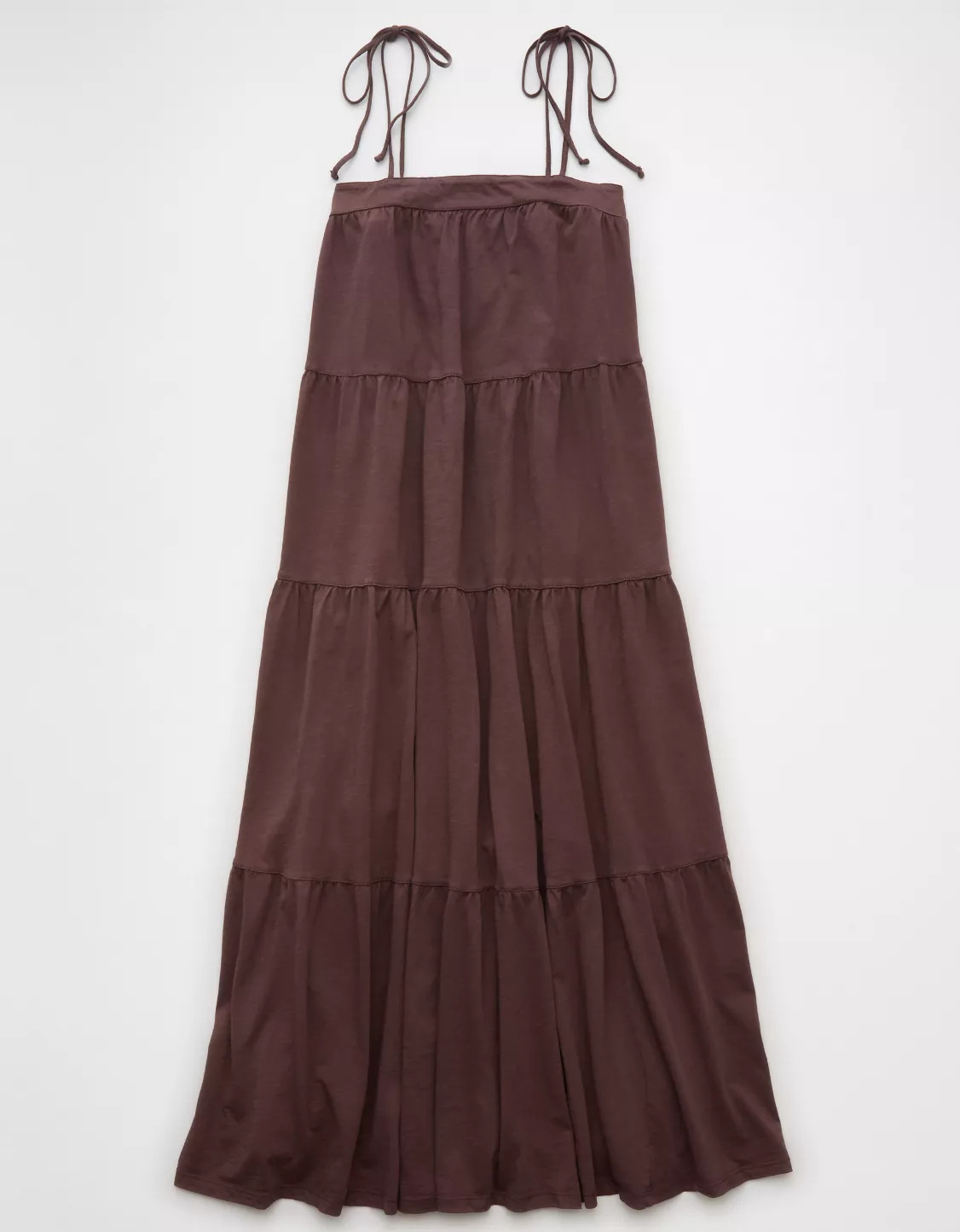 AE Sunchaser Knit Tie Shoulder Maxi Dress | American Eagle Outfitters (US & CA)