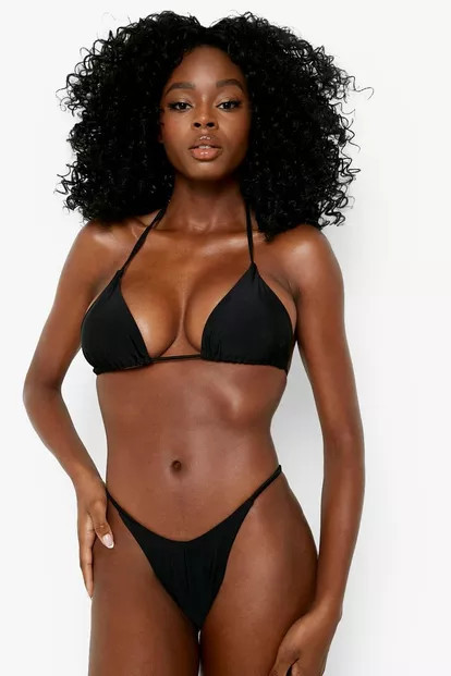 Padded Triangle Recycled Bikini Top | Boohoo.com (UK & IE)