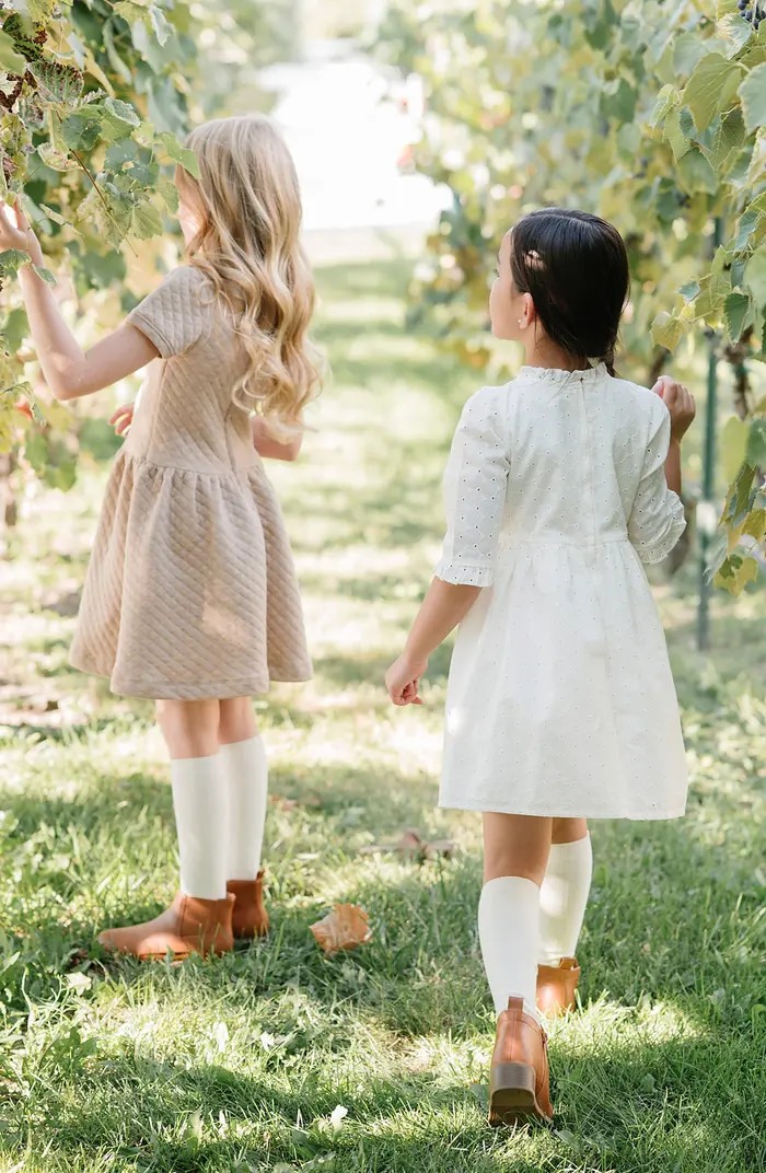 Kids' Organic Flutter Sleeve Tiered Eyelet Dress | Nordstrom
