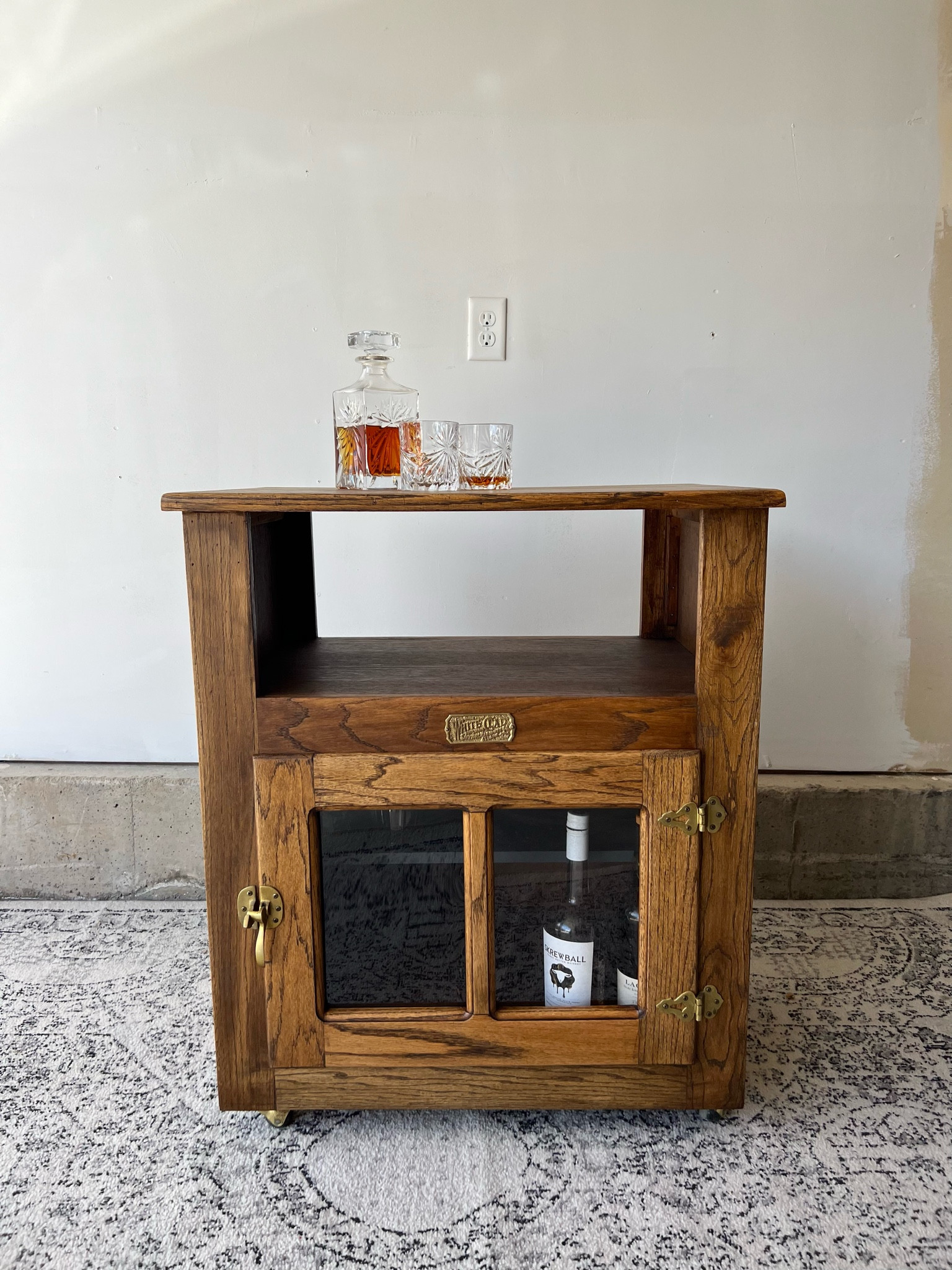 Printer Cart to Bevy Cart! 

Bar cart, coffee station, portable cart, stained wood, gold accents.

#LTKstyletip #LTKFind #LTKhome