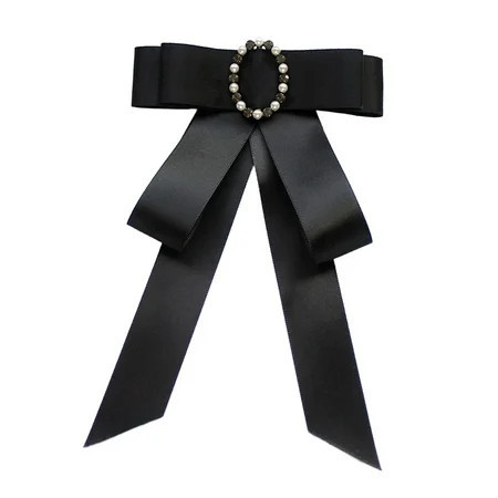 BLESIYA Womens Bow Tie Fashion Neck Tie Jewelry for Cosplay Banquet Ornament Satin Black | Walmart (US)