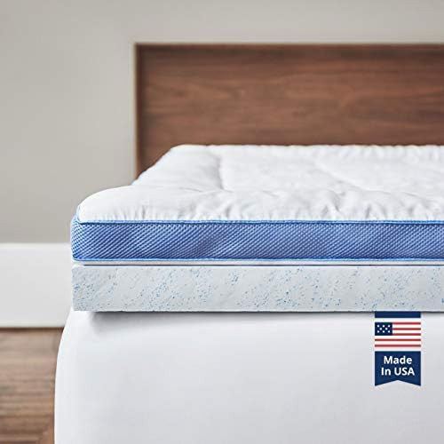 ViscoSoft Pillow Top Latex Mattress Topper King - Made in USA Serene 3 Inch Gel Latex Mattress Pa... | Amazon (US)
