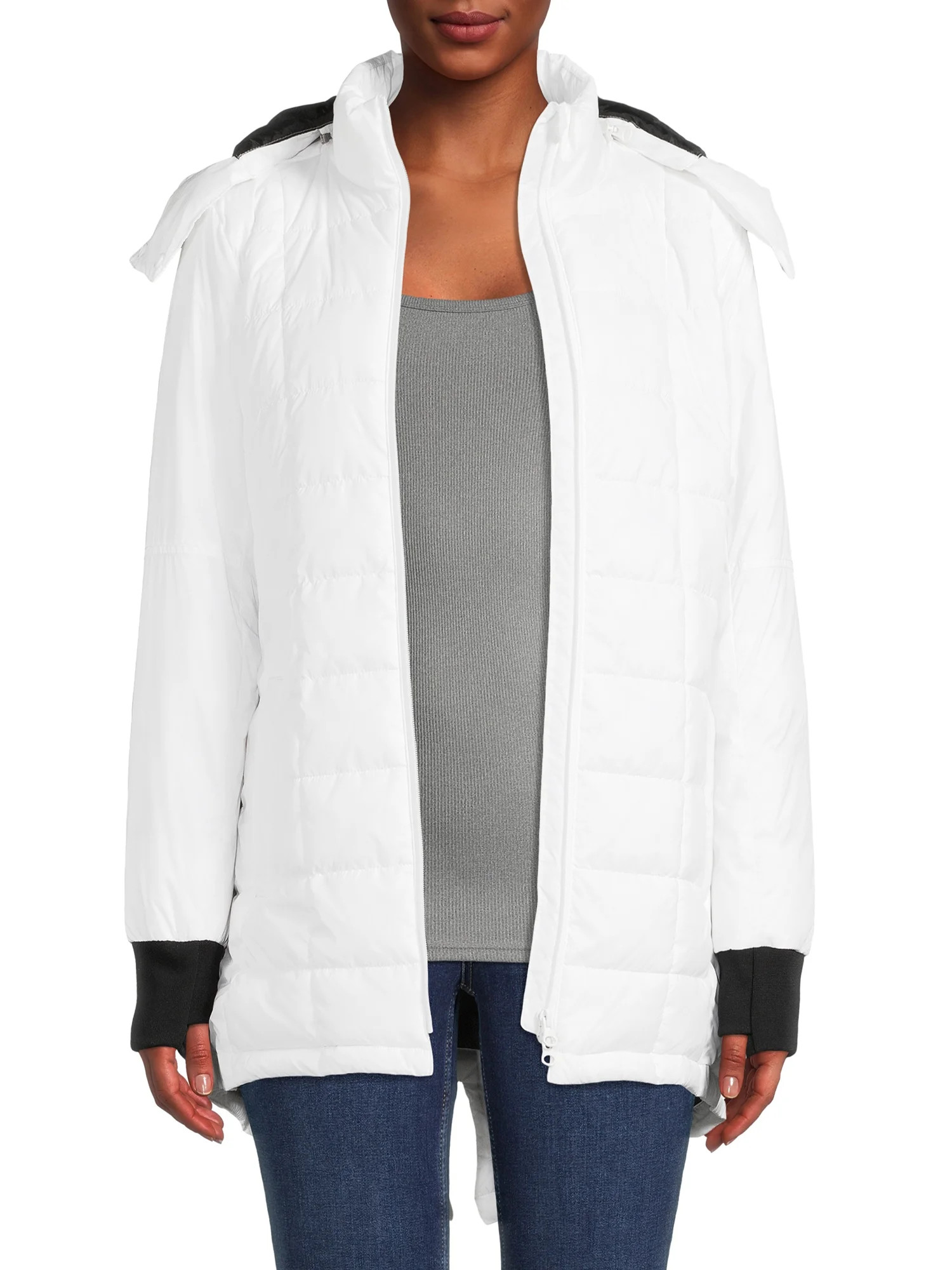 Swiss Tech Women’s Mid-Length Puffer Jacket - Walmart.com | Walmart (US)