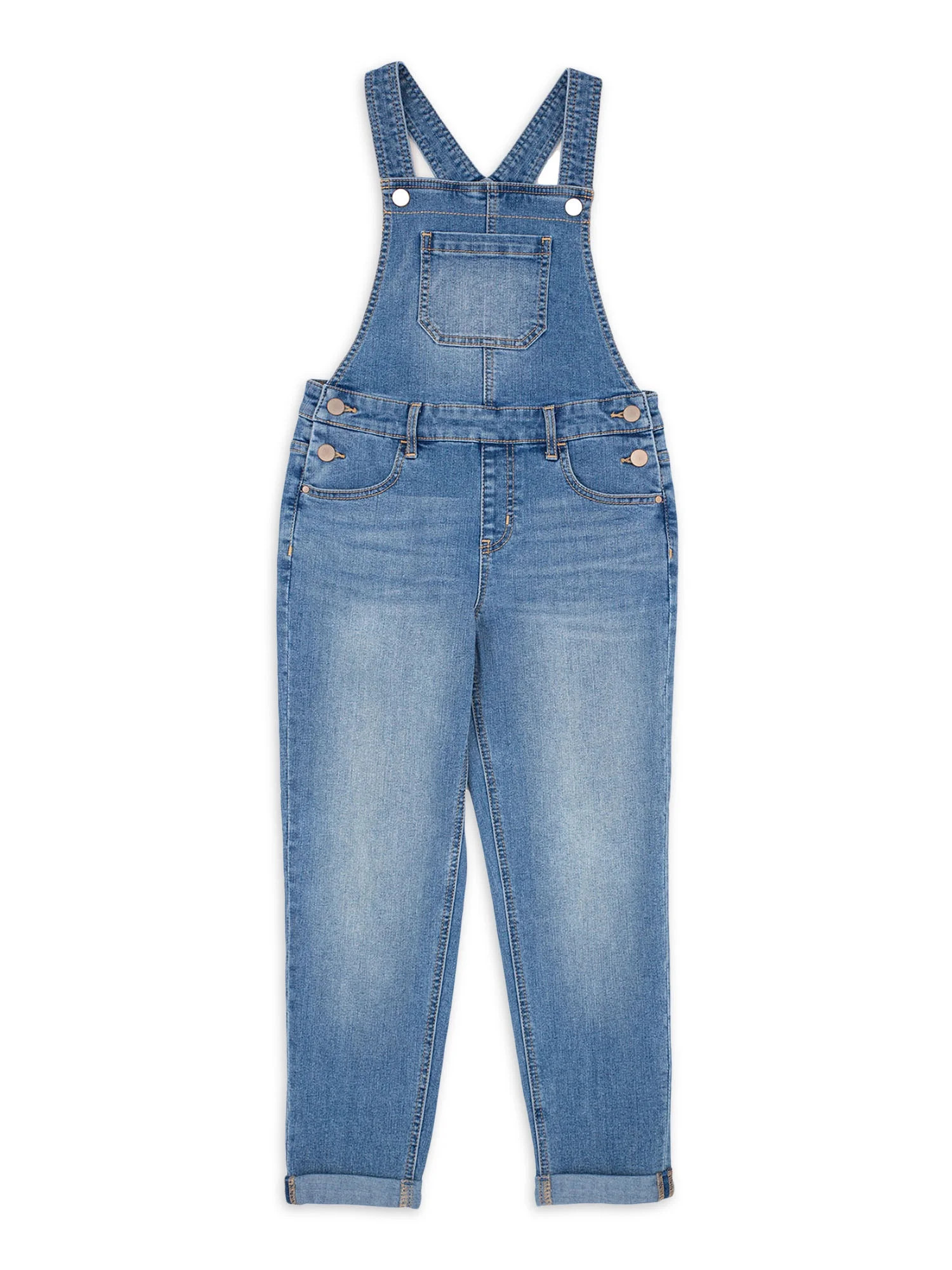 Wonder Nation Girls Denim Overall, Sizes 4-18 & Plus | Walmart (US)