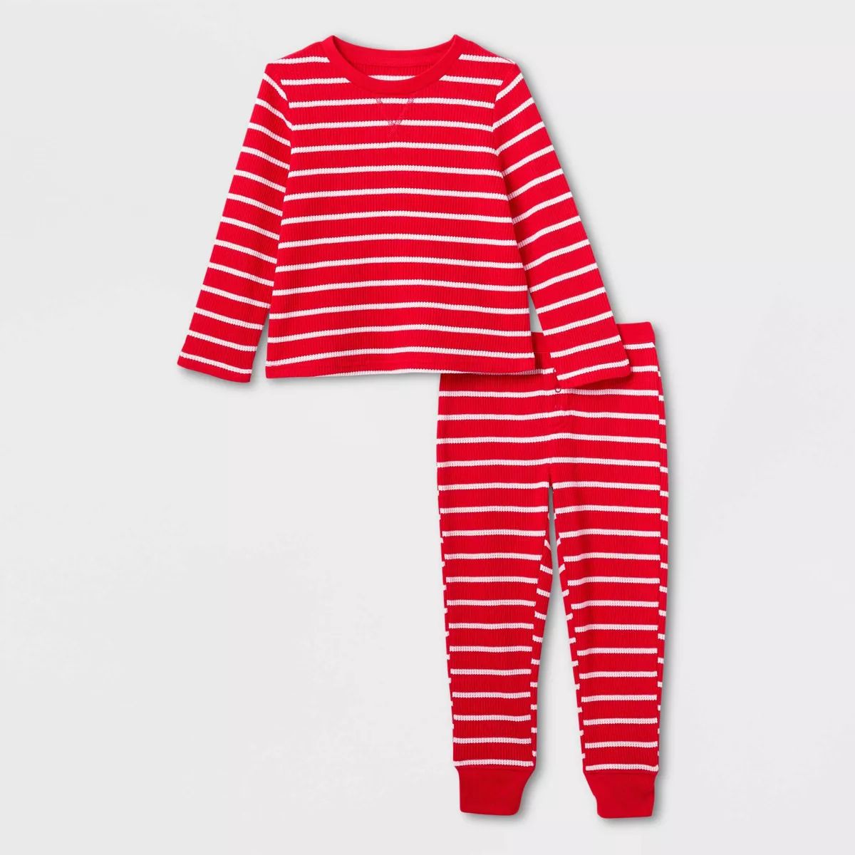 Toddler Striped Matching Family Thermal Pajama Set - Wondershop™ Red | Target