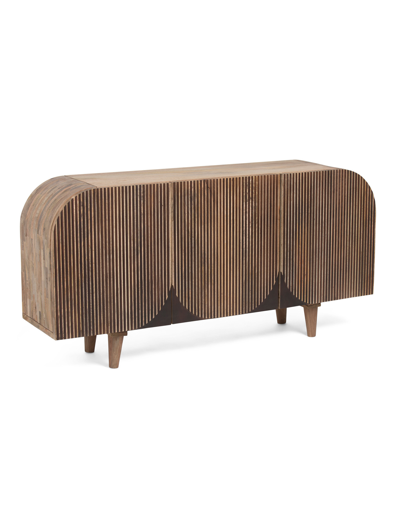 60in Curved Ridges Wood Sideboard | TJ Maxx