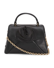 Leather Poppy Rose Top Handle Satchel | Handbags | Marshalls | Marshalls