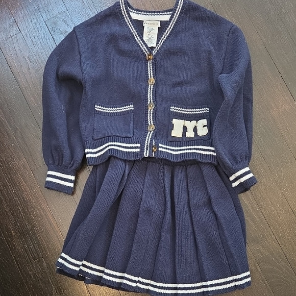 Max Studio Navy Blue Knit Cardigan and Skirt Set | Poshmark