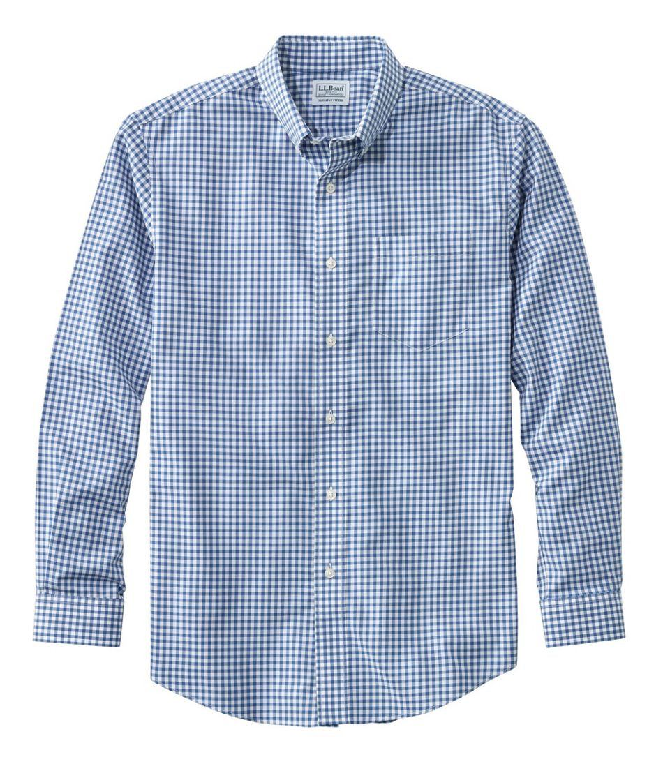 Men's Wrinkle-Free Kennebunk Sport Shirt, Slightly Fitted Check | L.L. Bean
