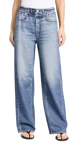 rag & bone Women's Miramar Wide Leg Sweatpants, Noosa, Blue, XXS | Amazon (US)