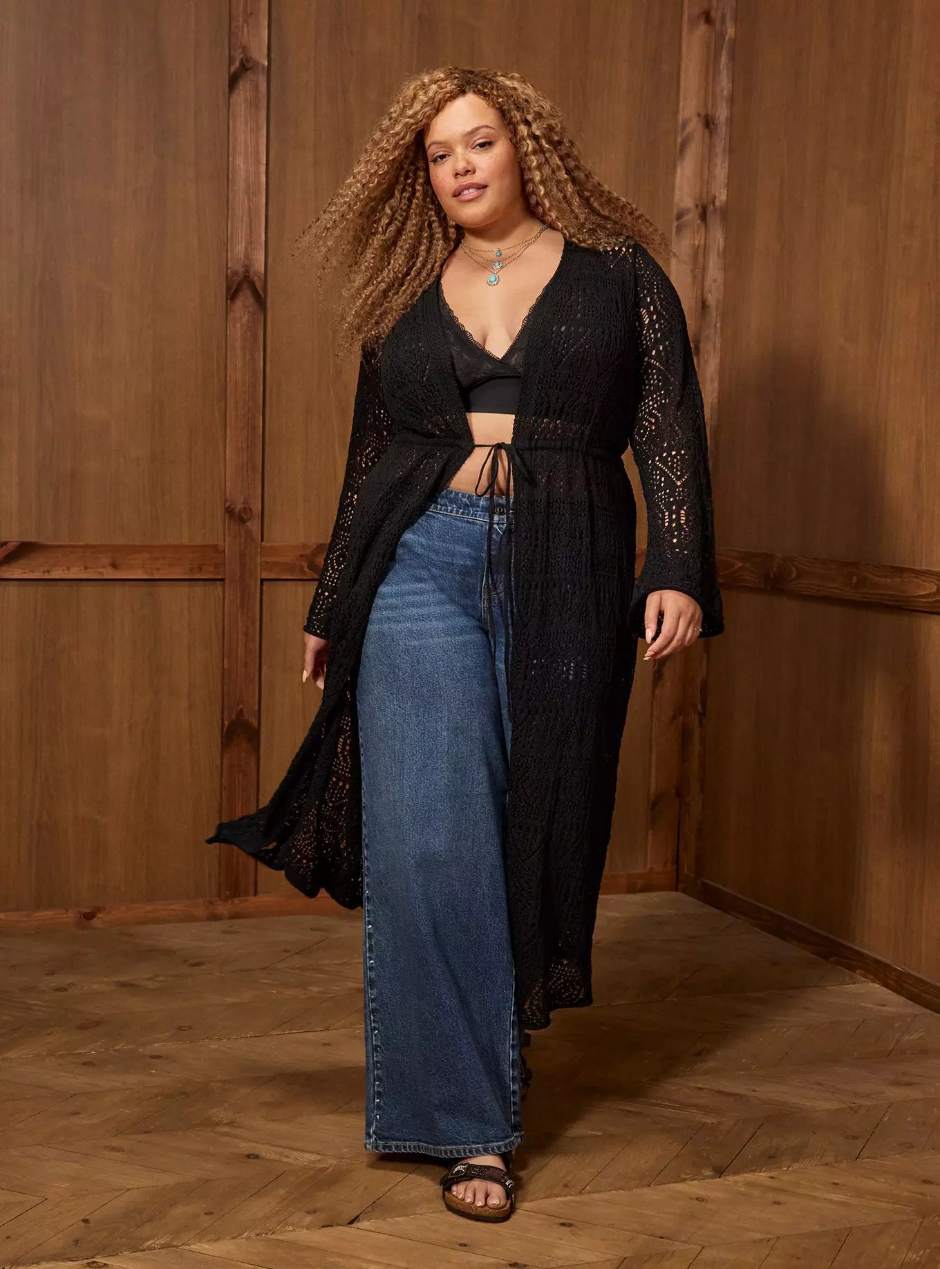 Festi Tie Front Bell Sleeve Duster | Torrid (US & Canada)