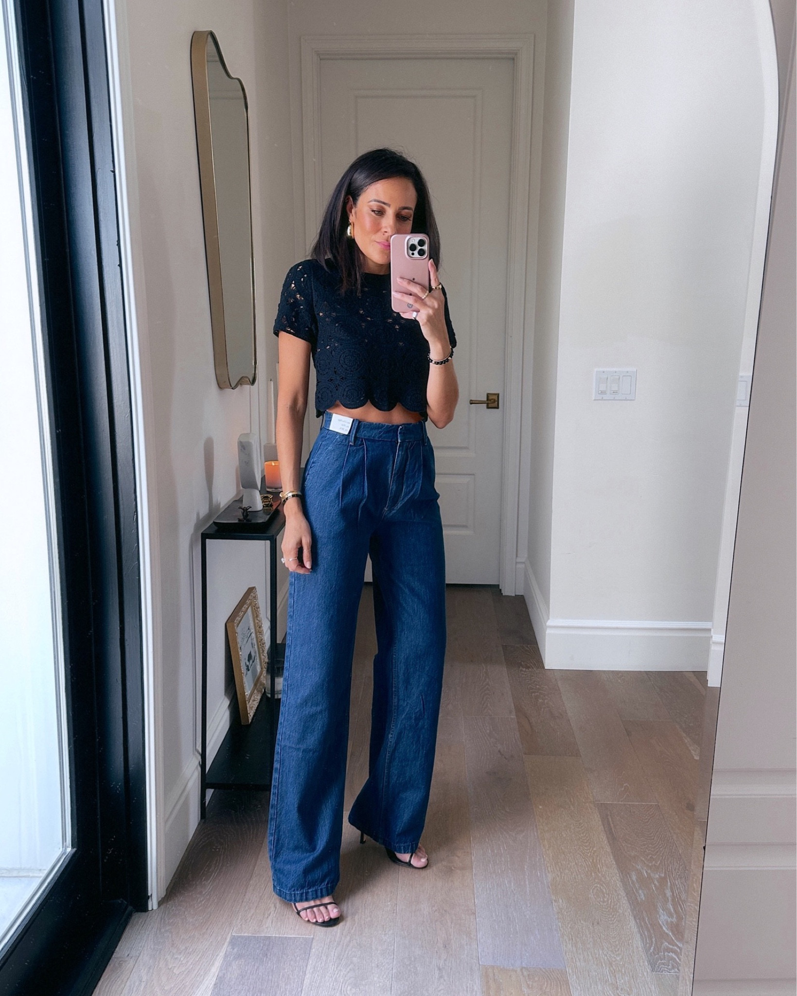 Love this darling top, so cute and feminine! Abercrombie is also having a sale, snag it at a discount before it goes up! Linking similar trousers but these are the sloanes from Abercrombie, I sized up to a 26 long for a slouchy fit! #LTKMostLoved 

#LTKSeasonal #LTKstyletip