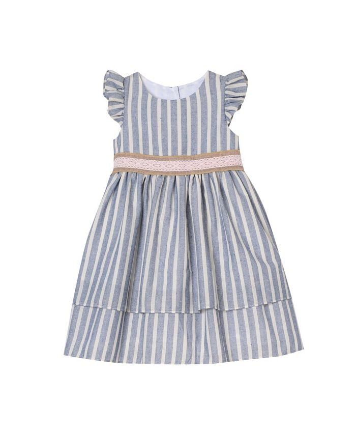 Little Girls Stripe Easy Dress with 2 Layer Skirt | Macys (US)