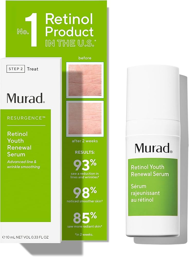 Murad Retinol Youth Renewal Serum - Fast-Acting Retinol Serum for Face and Neck - Visibly Improve... | Amazon (US)