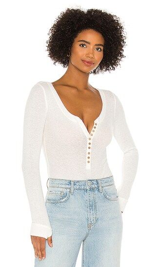 Dylan Thermal Bodysuit in Ivory | Revolve Clothing (Global)
