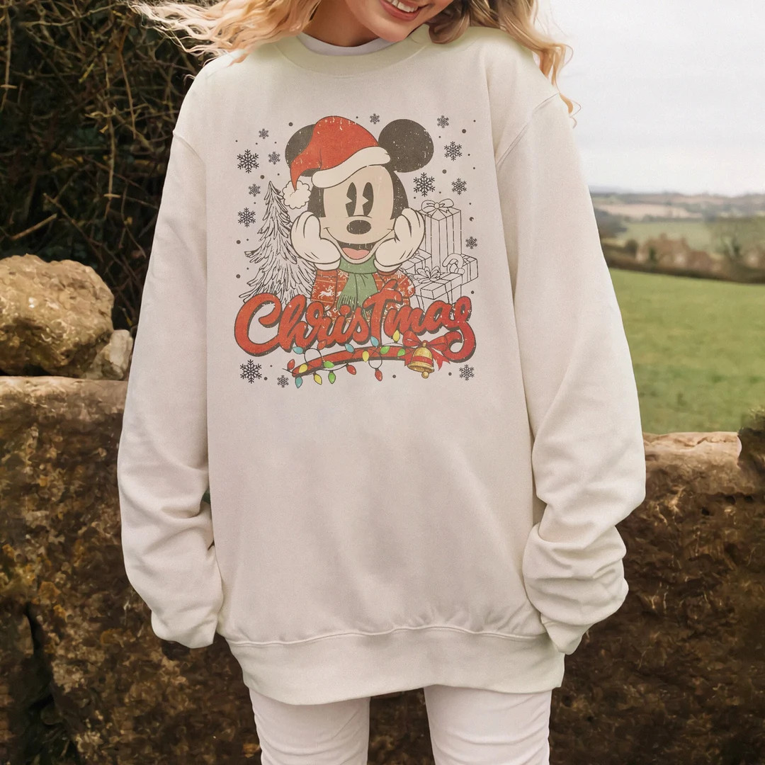 Vintage Disney Christmas Shirt, Vintage Mickey And Minnie Christmas, Walt DisneyWorld Christmas s... | Etsy (US)