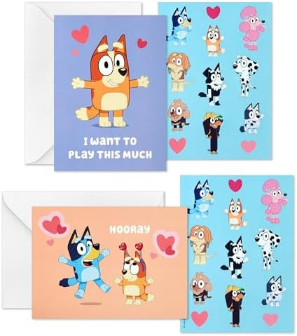 Hallmark Bluey Valentine's Day Cards and Stickers for Kids School (24 Classroom Valentines with E... | Amazon (US)