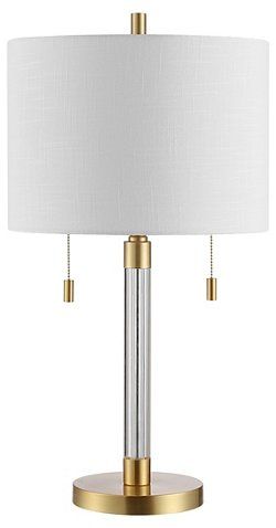 Kinsley Acrylic Table Lamp, Brass | One Kings Lane