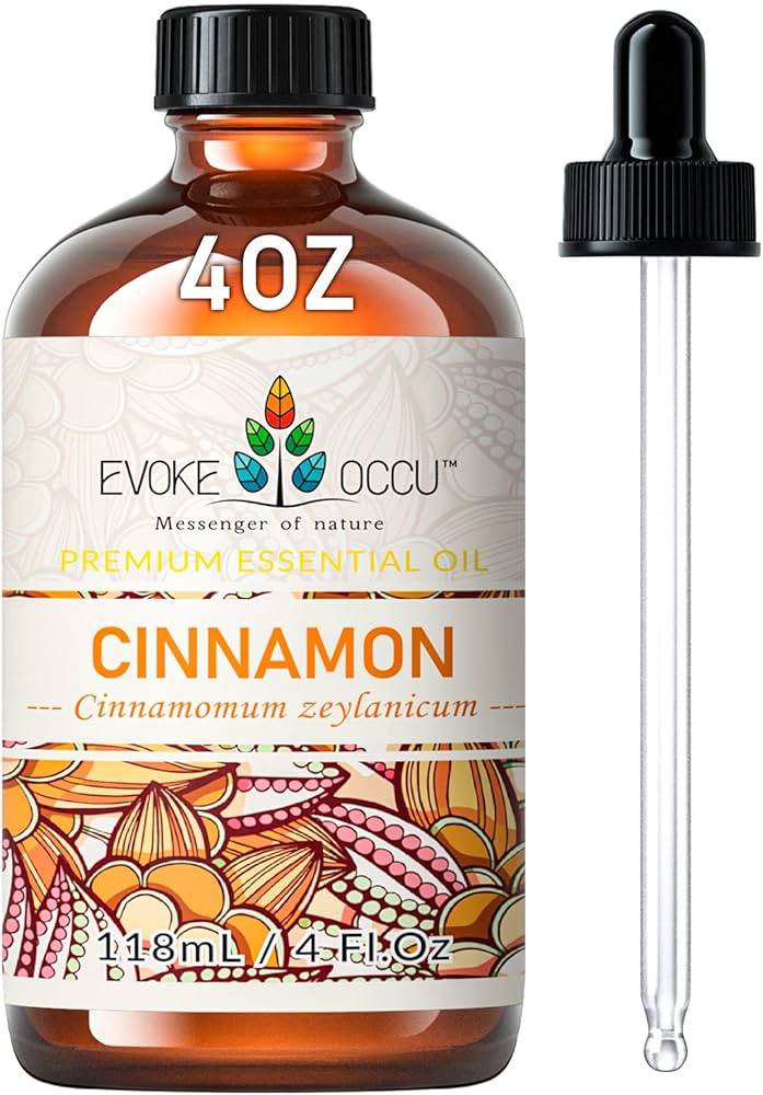 EVOKE OCCU Cinnamon Essential Oil 4 Oz, Pure Cinnamon Oil for Diffuser Massage Air Cleansing- 4 F... | Amazon (US)
