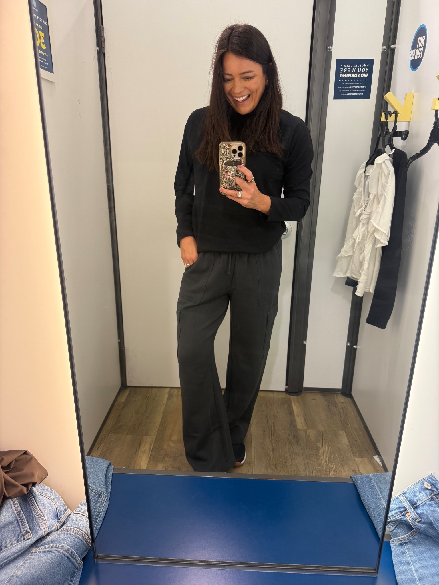 Cargo sweatpants 🤌🏽. So comfy!! I bought them in light grey. I got a medium - they do have tall online which would be a great option for added length! 

#LTKSeasonal #LTKStyleTip