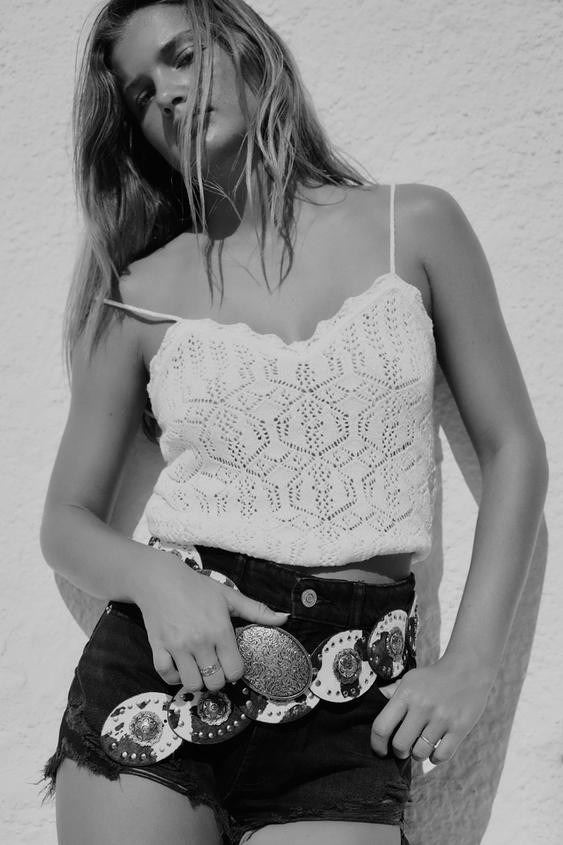 ANIMAL PRINT LEATHER BELT | Zara US