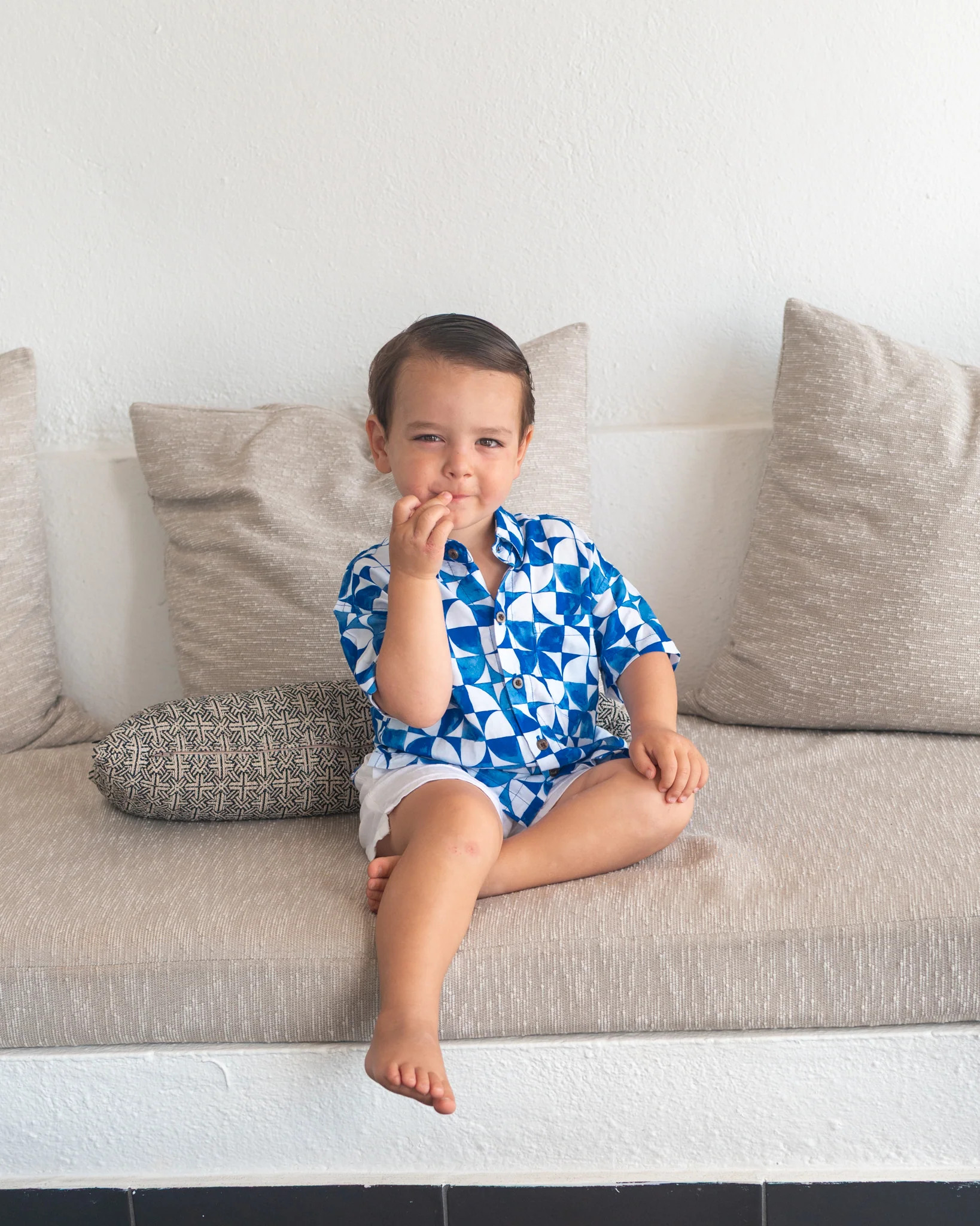 The Greece - Boys Hawaiian Shirt | Kenny Flowers