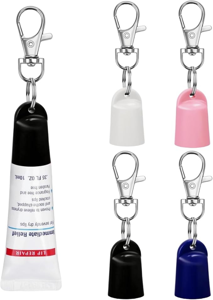 Keychain Cap Compatible with Aquaphor 0.35 oz Lip Balm, Keychain for Aquaphor Lip Repair Tubes, P... | Amazon (US)
