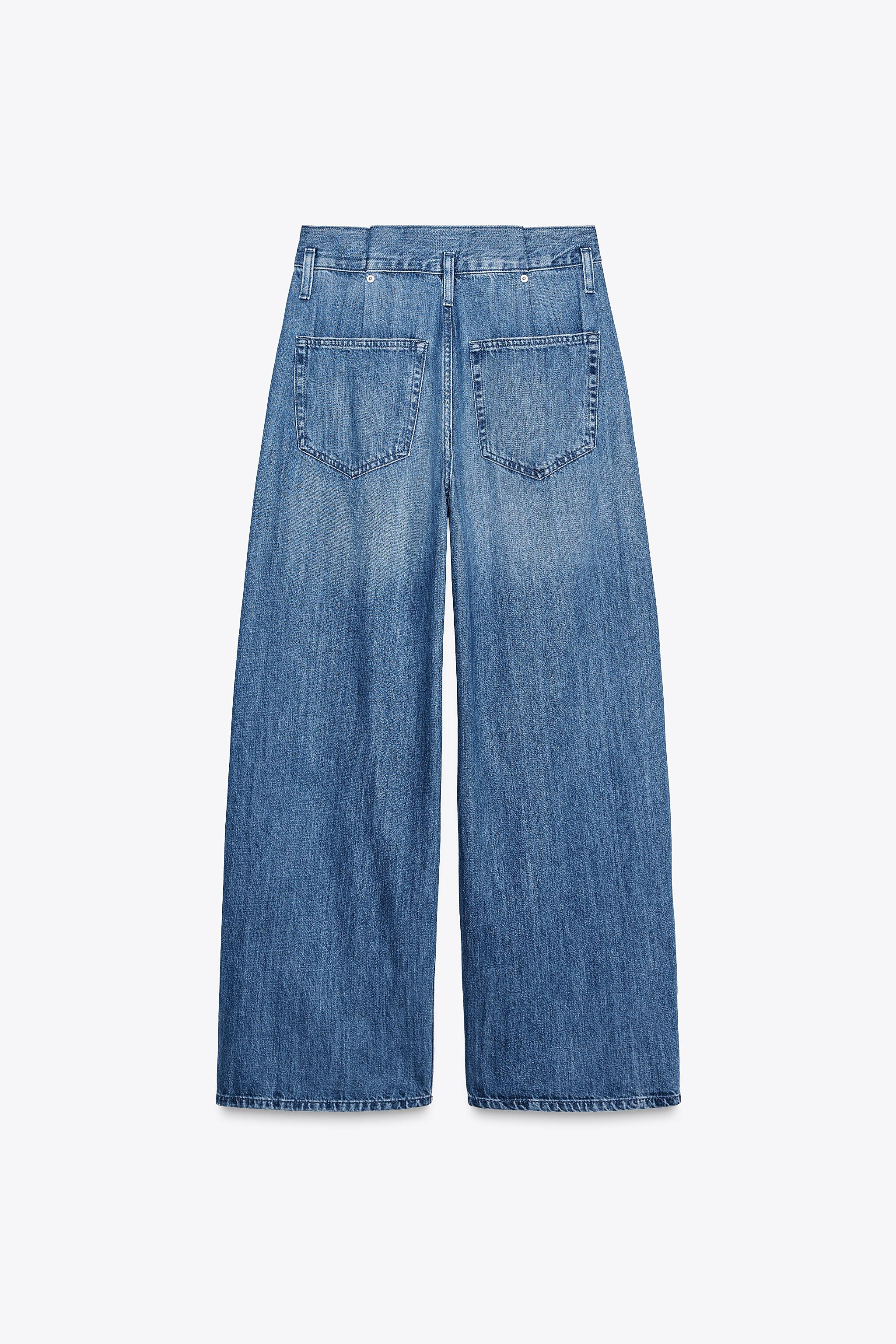 TRF PAPERBAG HIGH-WAISTED JEANS | Zara US