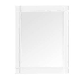 Home Decorators Collection Stockham 27 in. W x 36 in. H Framed Wall Mounted Mirror in White-19043... | The Home Depot