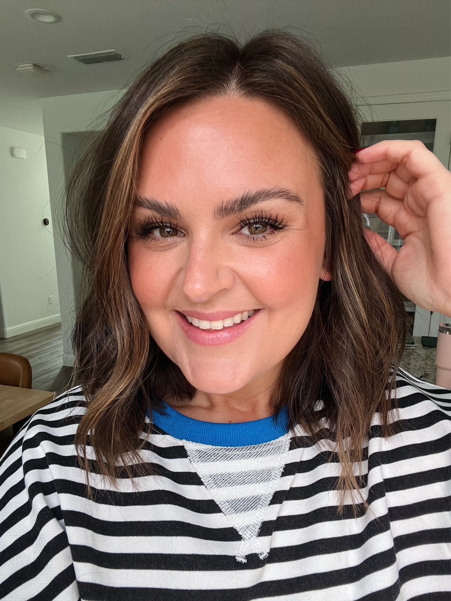 Easy weekend makeup routine 

Grande Brow Laminate Gel
Saie tinted moisturizer, level 3
Bronzer, caramel cappuccino 
Blush, dreamland
Saie concealer, level 8
Charlotte tilbury setting spray
Tartelette tubing mascara
Plumping Lip Oil, cool mauve

Minimal makeup look 
Fresh face makeup look
Mom makeup, simple makeup look#LTKVideo 

#LTKBeauty #LTKStyleTip #LTKFindsUnder50