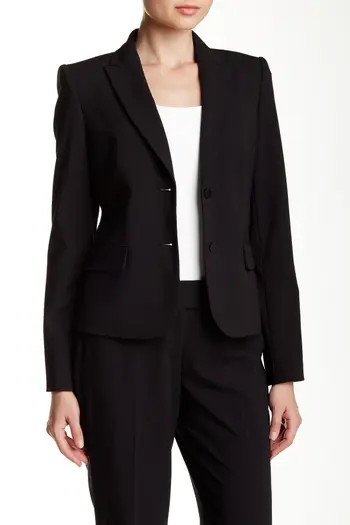 Calvin Klein Two Button Short Jacket in Black at Nordstrom Rack, Size 10 | Nordstrom Rack