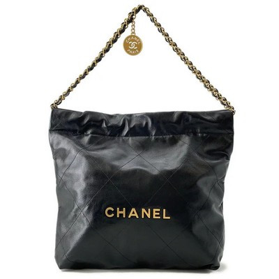 Chanel 22 Chainshoulder Bag Size Small Shiny Calf Leather Black As3260 *Jvy6496 | eBay US
