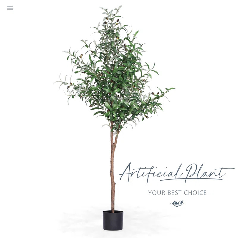 Artificial Olive Tree In Pot | Wayfair North America