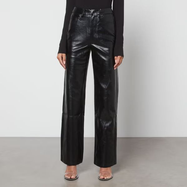 ROTATE Birger Christensen Rotie Faux Leather Trousers | Coggles (Global)