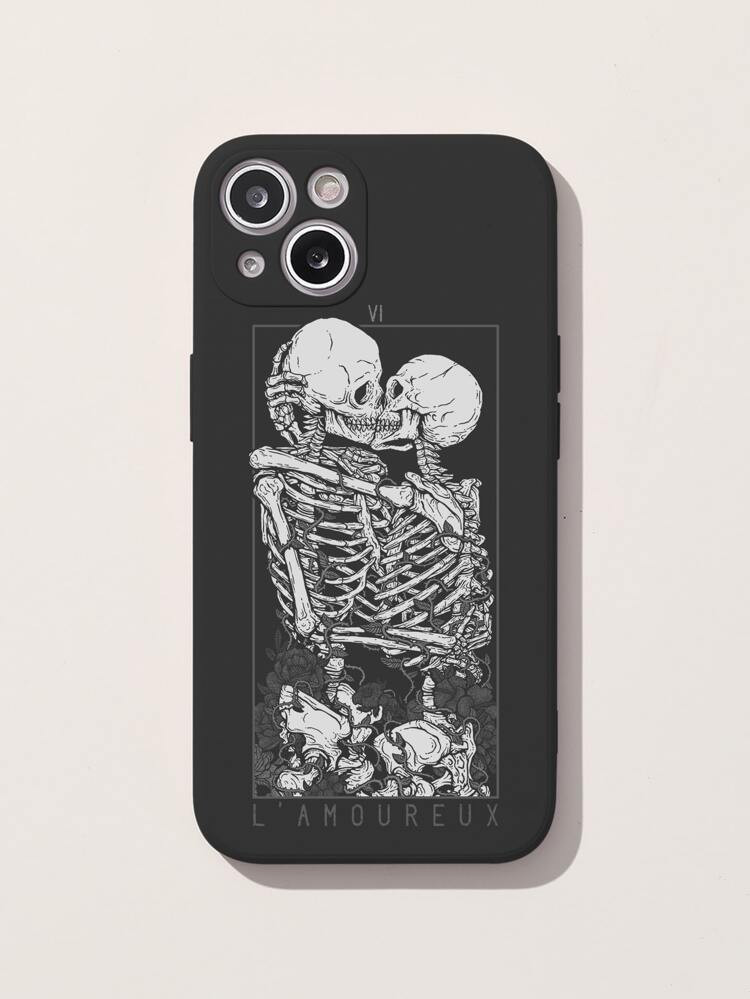 SHEIN X Deniart Skeleton Pattern Phone Case | SHEIN