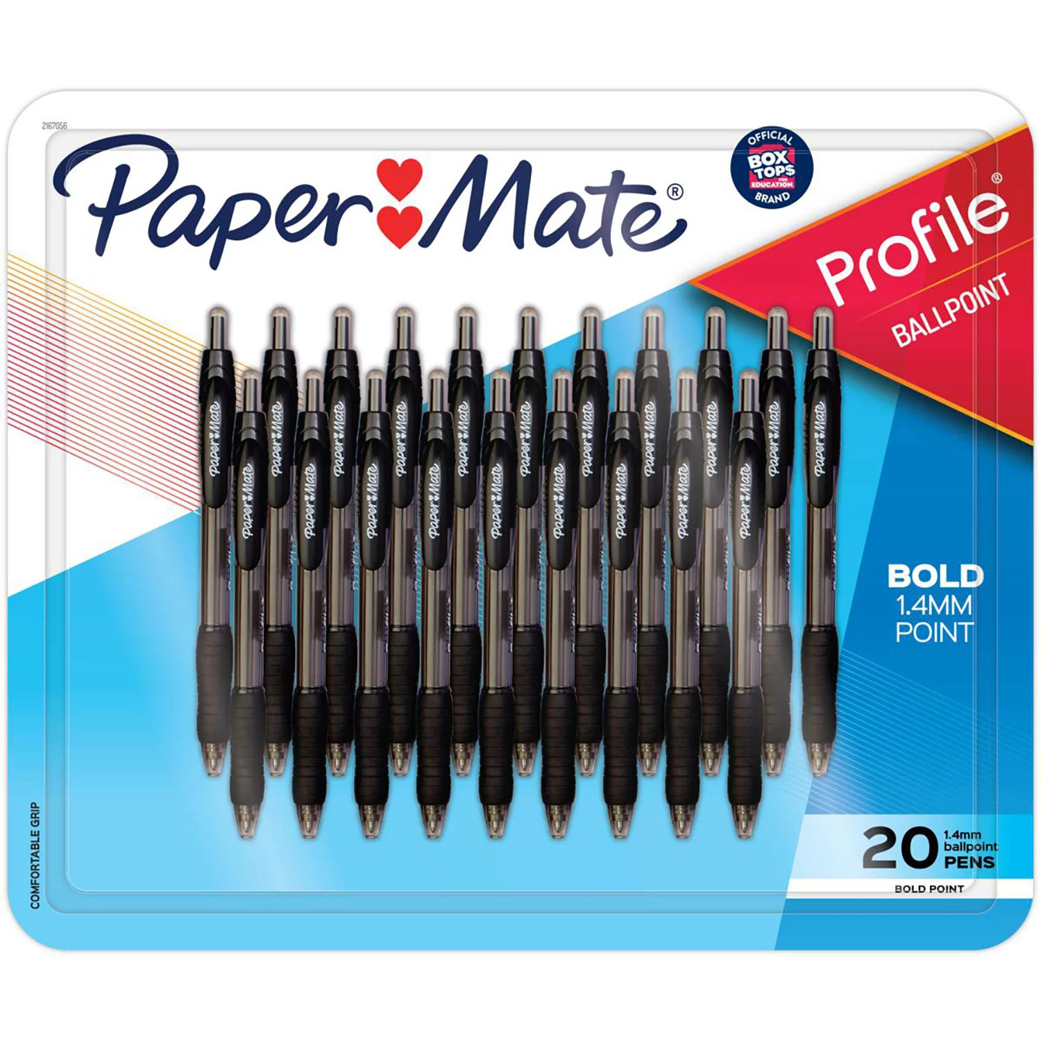 Paper Mate Ballpoint Pen, Profile Retractable Pen, Bold Point 1.4mm, Black, 20 Count | Sam's Club