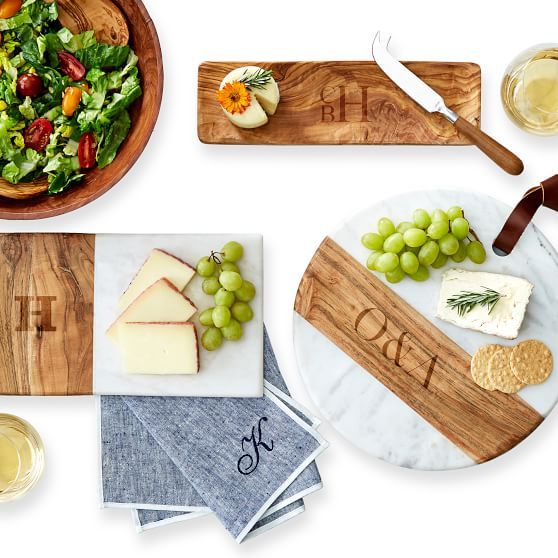 Wood and Marble Cheese Board, Round | Mark and Graham