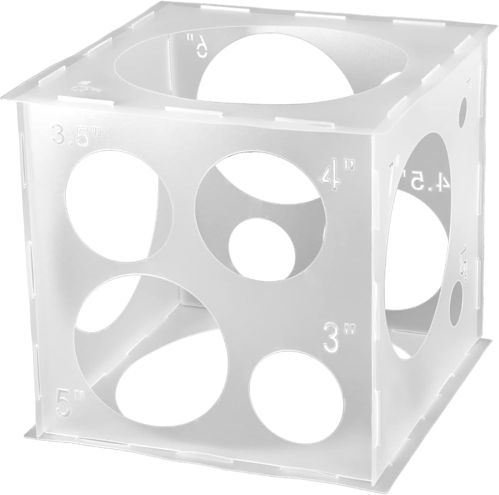 Auihiay 14 Holes Balloon Sizer Cube, Balloon Measurement Tool with Instructions, Balloon Sizr Too... | Amazon (US)