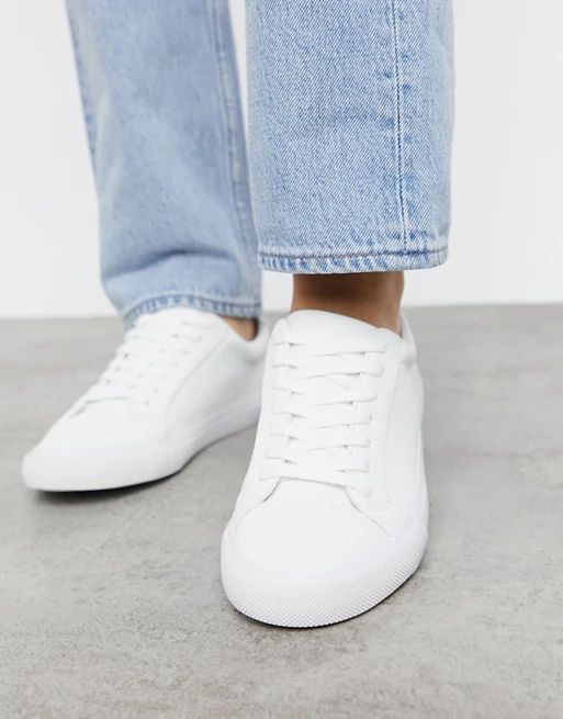ASOS DESIGN Wide Fit Demi sneakers in white | ASOS (Global)