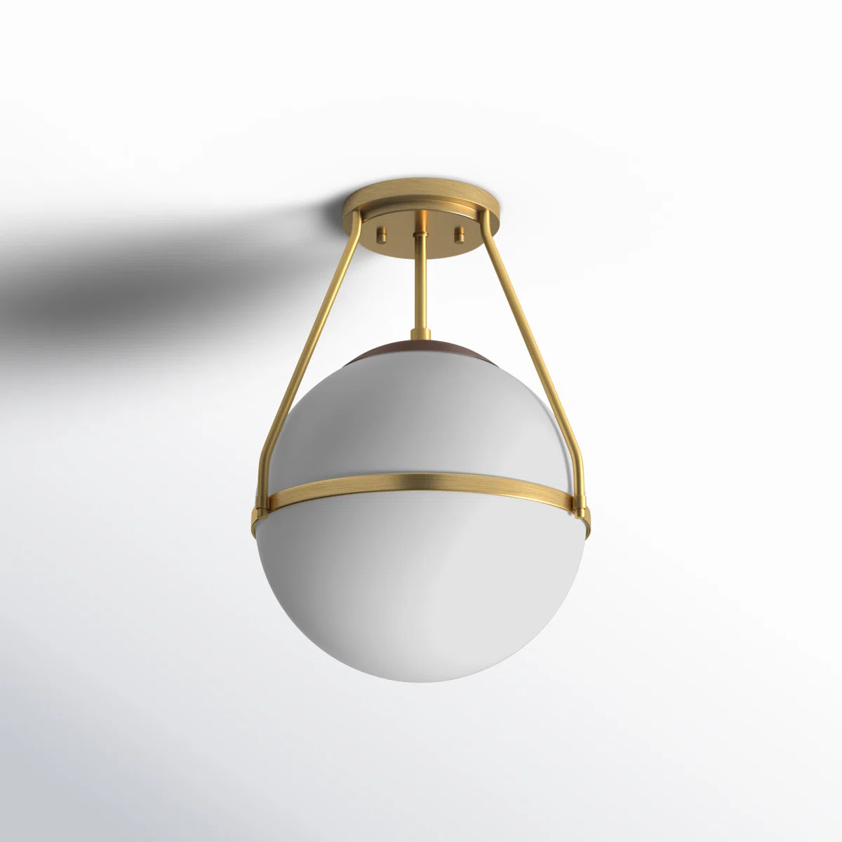 Amirah Glass Semi Flush Mount | Wayfair North America