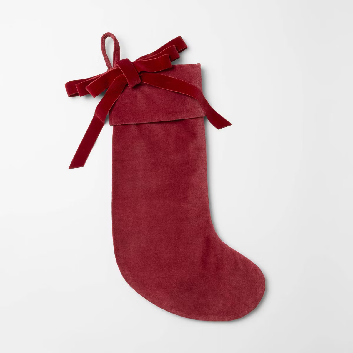 Velvet Bow Stocking - Threshold™ designed with Studio McGee | Target
