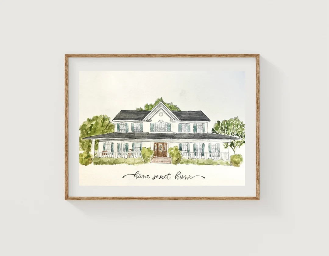 Custom Watercolor House Portrait, Custom House Painting, Housewarming Gift, Home painting, Home p... | Etsy (Global)