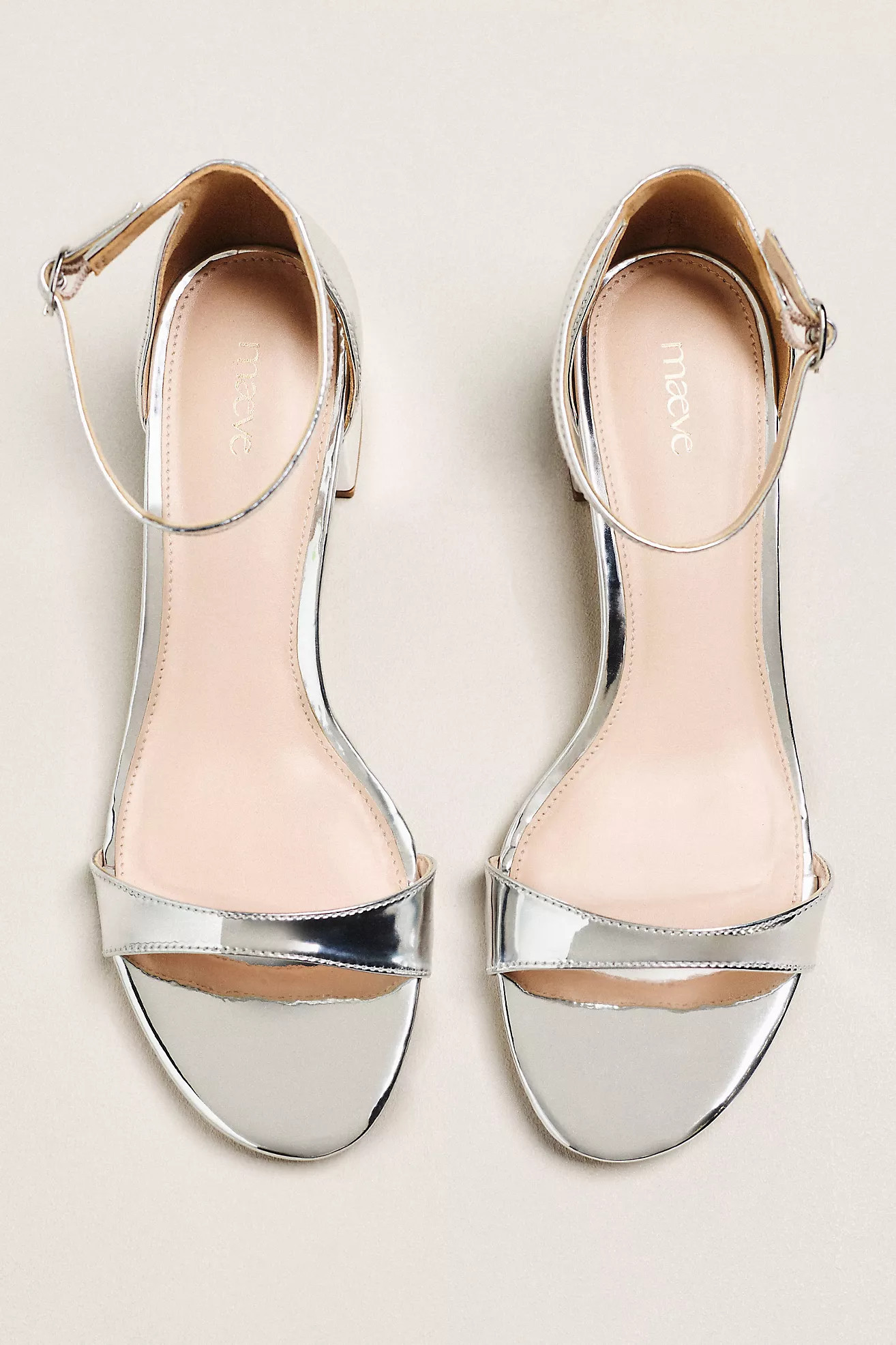 Maeve Ankle-Strap Low Block Heels | Anthropologie (US)