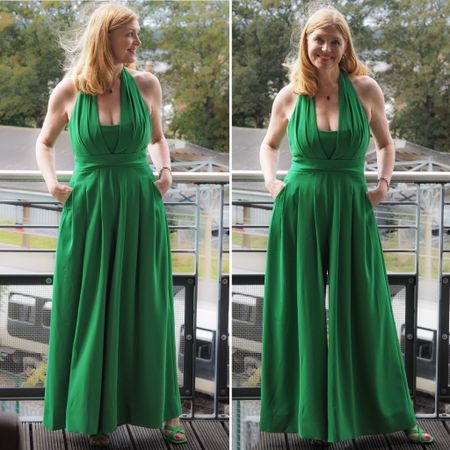Me + Em green jumpsuit. Party outfit. Races outfit. Wedding guest outfit  

#LTKover40 #LTKSale #LTKparties